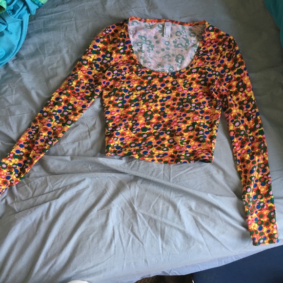 Floral long sleeve crop - Picture 2 of 4